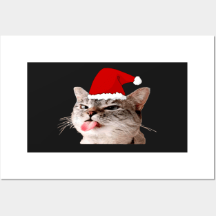 Funny cat christmas, funny memes Posters and Art